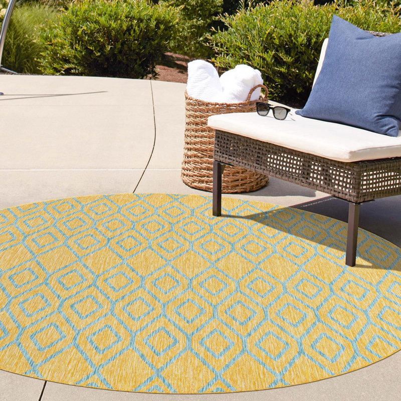 Tapis intérieur / extérieur Jill Zarin Turks and Caicos, Rond 3 pi 1 po