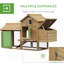 Cage à poulailler 59 po 59 po avec 2 portes, nichoir et plateau amovible-127317676