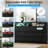 6 Drawer Dresser with USB Charging Station, Power Outlet - Modern Storage Cabinet for Bedroom, Living Room, Entryway