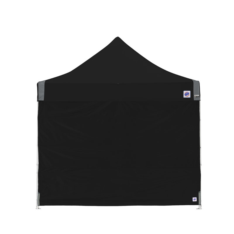 E-Z UP Gray Fabric Side Wall, Black