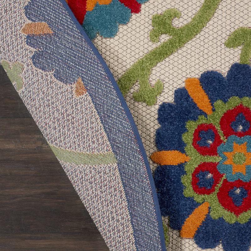 DH-ALH19 Damask Indoor Rug, Round 7'10"