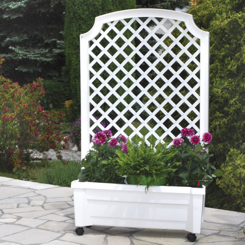Self-Watering Planter Box, White