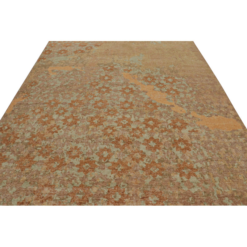 Distressed Homage Hand Knotted Wool Animal Print Area Rug, Rectangle 10' x 14'