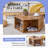 MDF coffee table, wood grain pattern stickers, multi-hole design to give more storage space, simple and convenient design makes it suitable for all kinds of style scenes.-338700395