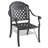 3 Aluminium Patio With Cushions - Weather , Stackable Design, Ergonomic Chairs For Maximum Comfort Cast Aluminum In Black , Space Efficient Storage-117431940