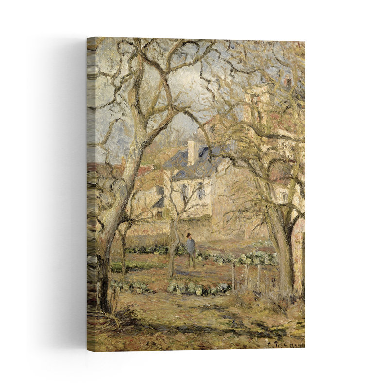 Le potager, 1878, estampe d'art mural contemporain abstraite impressionniste, H 18 po x l 12 po
