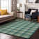 Premium Machine Washable Crumley AMF1053 Plaid Rug