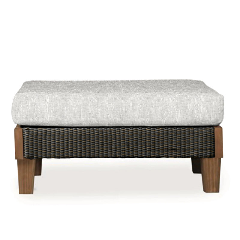 Catalina Outdoor Ottoman, Canvas Black Sunbrella® Canvas, Mink