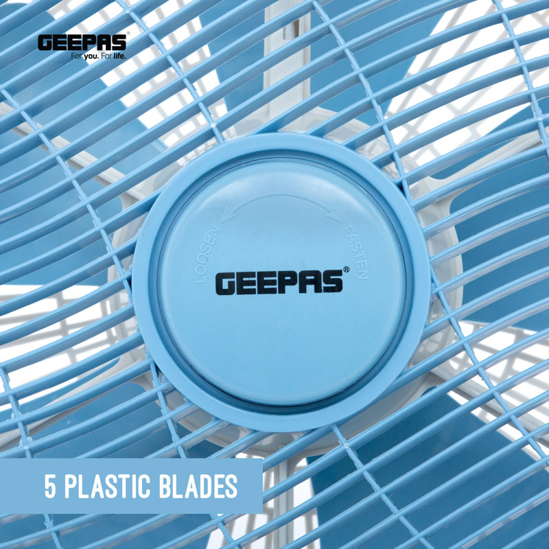 Oscillating Box Fan, Blue