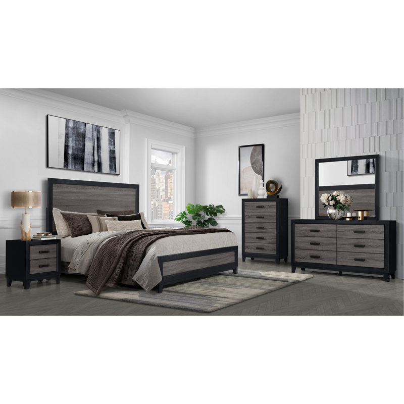 Commode grise et noire