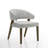 7-Piece Dining Table Set, Seats 6, 82.7" Superellipse Oak Table & 6 Open-Arc Back Grey Dining Chairs
