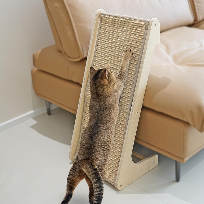 Grattoir à chat, poteau à griffer, patin à griffer en forme de L, rampe à griffer en sisal