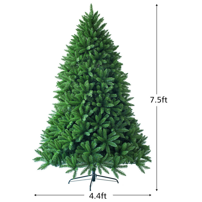 Sapin de Noël artificiel vert, H 7,5 pi