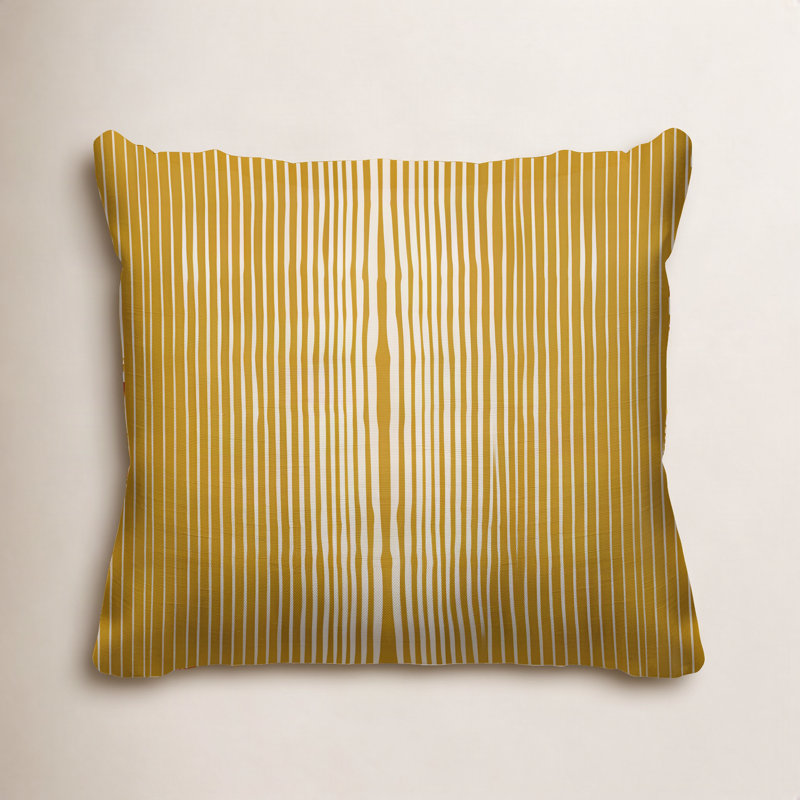 Coussin intérieur / extérieur Ash River, L 17 po x H 17 po, Jaune
