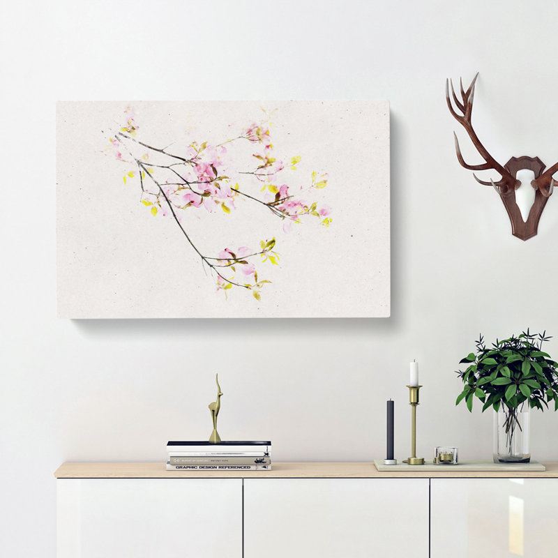 Beauty Of A Pink Cherry Blossom Tree - Wrapped Canvas, 35cm H x 50cm W x 3cm D