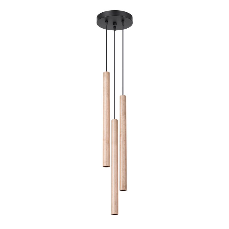 Berthile - Light Pendant, 52cm W x 9cm D, 3 Lights, Brown