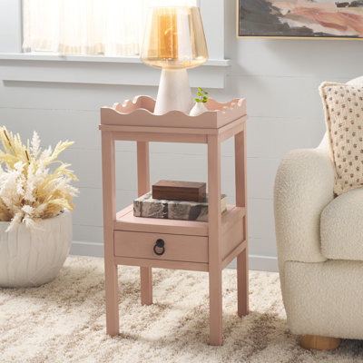 1-Drawer Accent Table with Scalloped Edges