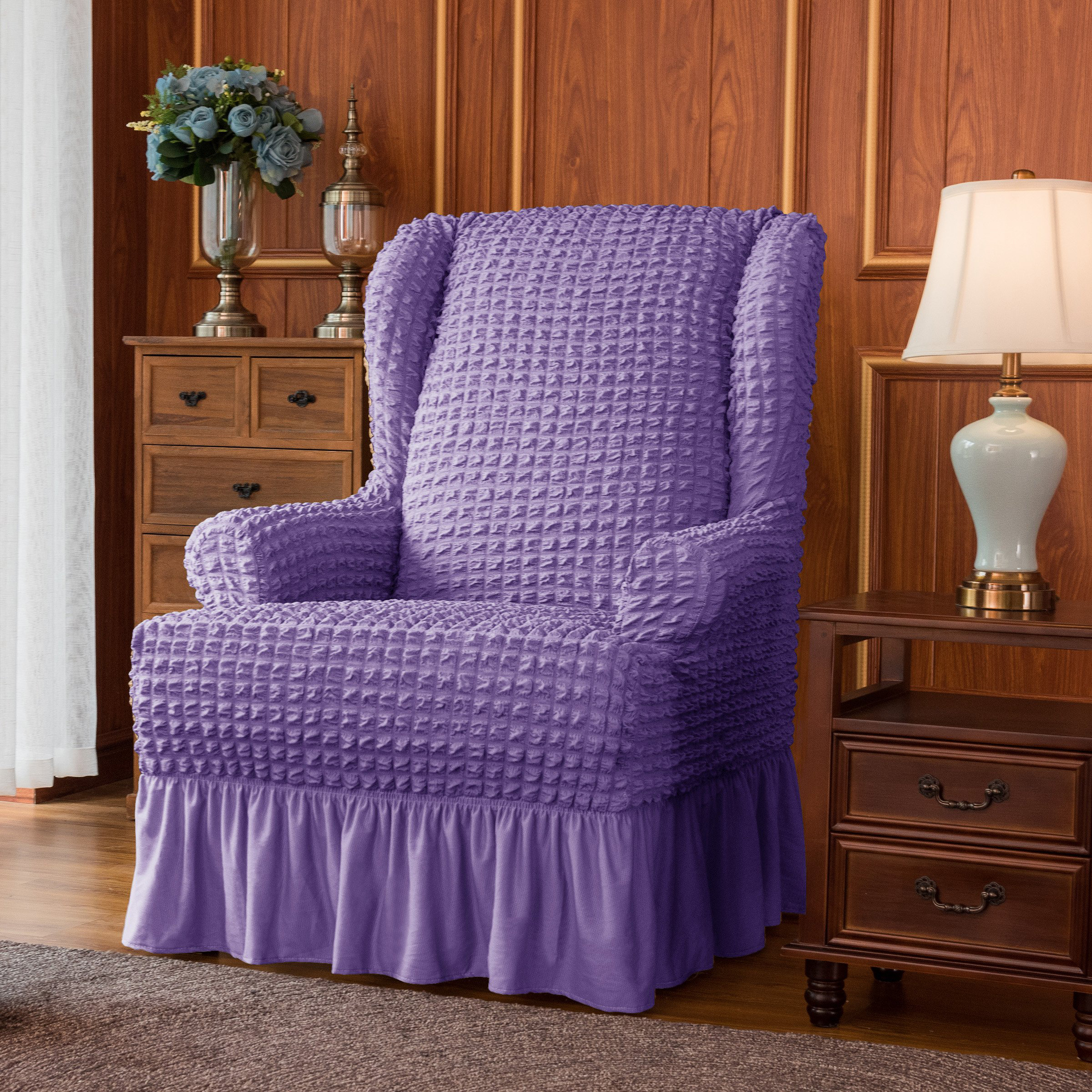 Wayfair slipcovers for online wingback chairs