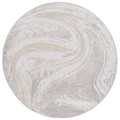 Ozturk Abstract Grey Area Rug