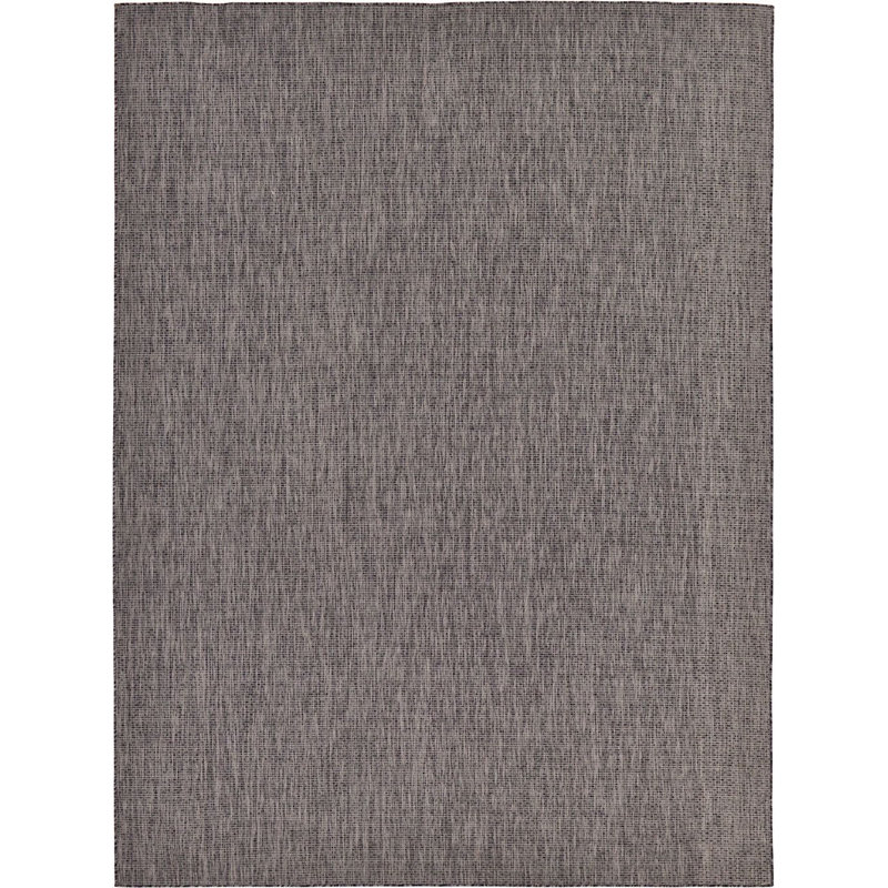 Avaughn Indoor/Outdoor Area Rug, Rectangle 9' x 12', Black