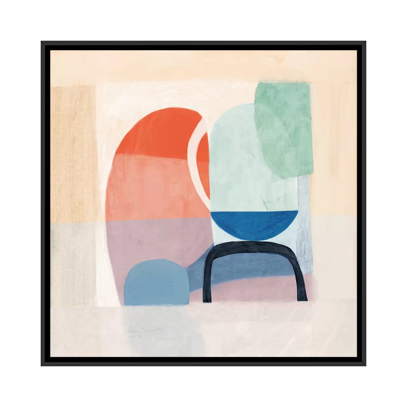 Multiforme II - Impression sur toile, H 18 po x l 18 po x P 1,5 po, Toile encadrée noire, Pas de tapis
