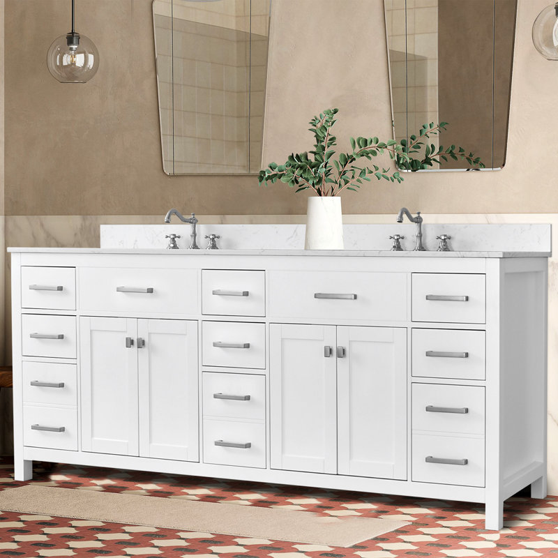 84" Double Bathroom Vanity Base Only