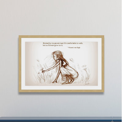 'Picking Flowers' by Phyllis Harris Framed Print