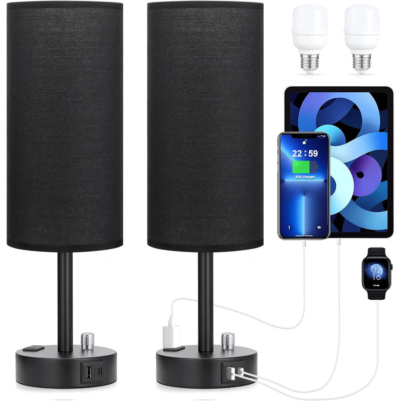 Milimir USB Table Lamp, Black