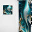 Abstract Geode Turquoise II - Rideau en marbre abstrait - Velours obscurcissant - 1 panneau-107592768