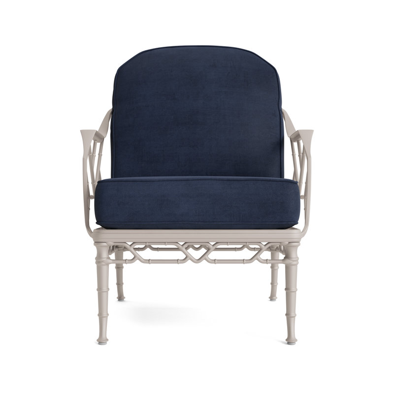 Calcutta Outdoor Lounge Chair, Dove Smooth, Fusion Neptune