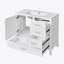 Meuble-lavabo moderne 36 po avec cadre en pin massif, 1 porte à fermeture douce et 3 tiroirs, armoire de rangement moderne-348801142