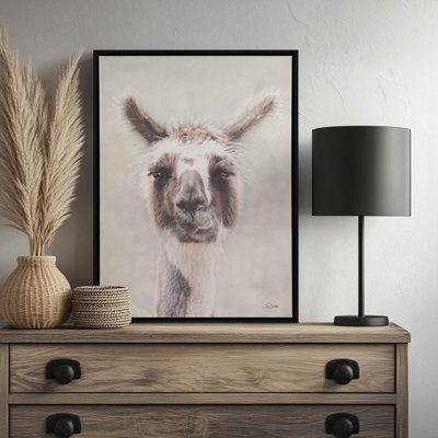 «Quizzical Alpaca» par Lori Deiter, reproduction d'art