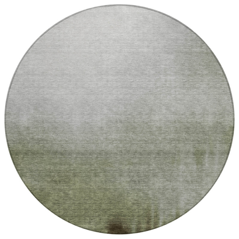 Machine Washable Indoor/Outdoor Lipman ACN2420 Abstract Rug, Round 8'