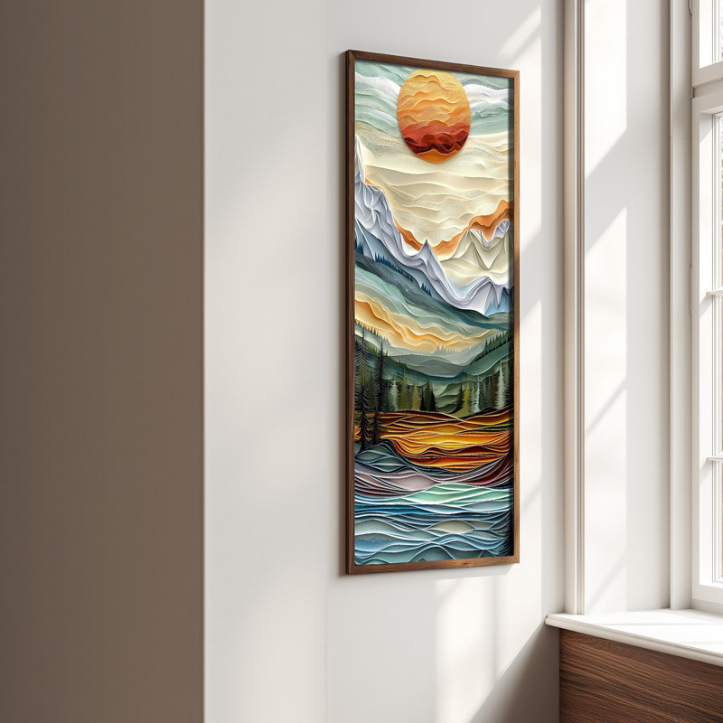 Élégante peinture décorative en panneau de fibres à densité moyenne, 15,8 po x 47,2 po | 100% UV imprimé sur panneau de fibres à densité moyenne de 3 mm avec cadre durable en bois de pin 100% (épaisseur: 0,14 pouce) | Art mural parfait pour le salon, la chambre à coucher et le bureau