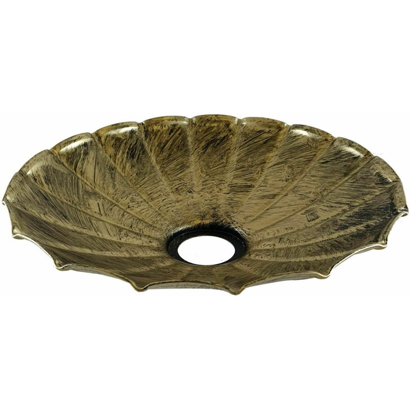 8cm H Metal Empire Lamp Shade, Brushed Brass