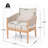 Weather-Resistant Outdoor Patio Acacia Wood Club Chair Set of 2-1970303085