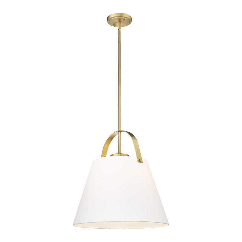 Luminaire suspendu 1 lumière Lupi, Laiton héritage, H 99 po x l 18 po x P 18 po