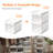 Plastic Stackable Storage Baskets, 3 Tier Stacking Bins For Closet Wardrobe, Playroom, Kitchen And Pantry Organization, Large Capacity Multi-functional Storage Containers Shelves, White