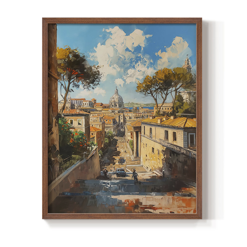 «LANDSCAPES Series CECXC III», reproduction d'art encadrée - bois massif, H 11 po x l 9 po, Noyer