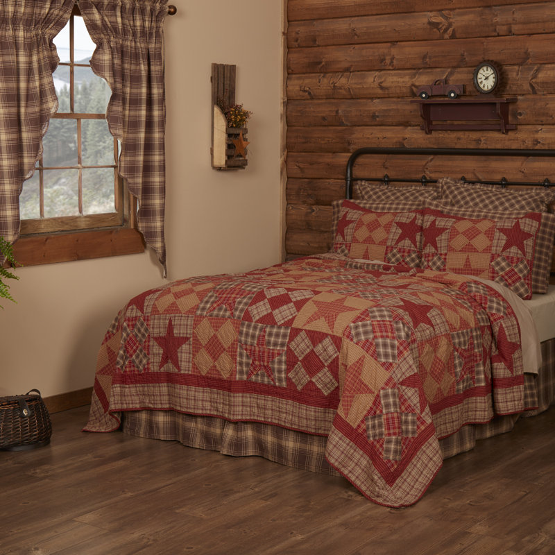 Courtepointe réversible en coton standard Dawson Star, Courtepointe simple