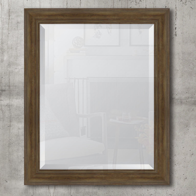 English Wall Mirror, 34" H x 28" W, Walnut