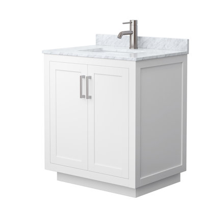 Miranda 30" Freestanding Single Bathroom Vanity with Marble Top
