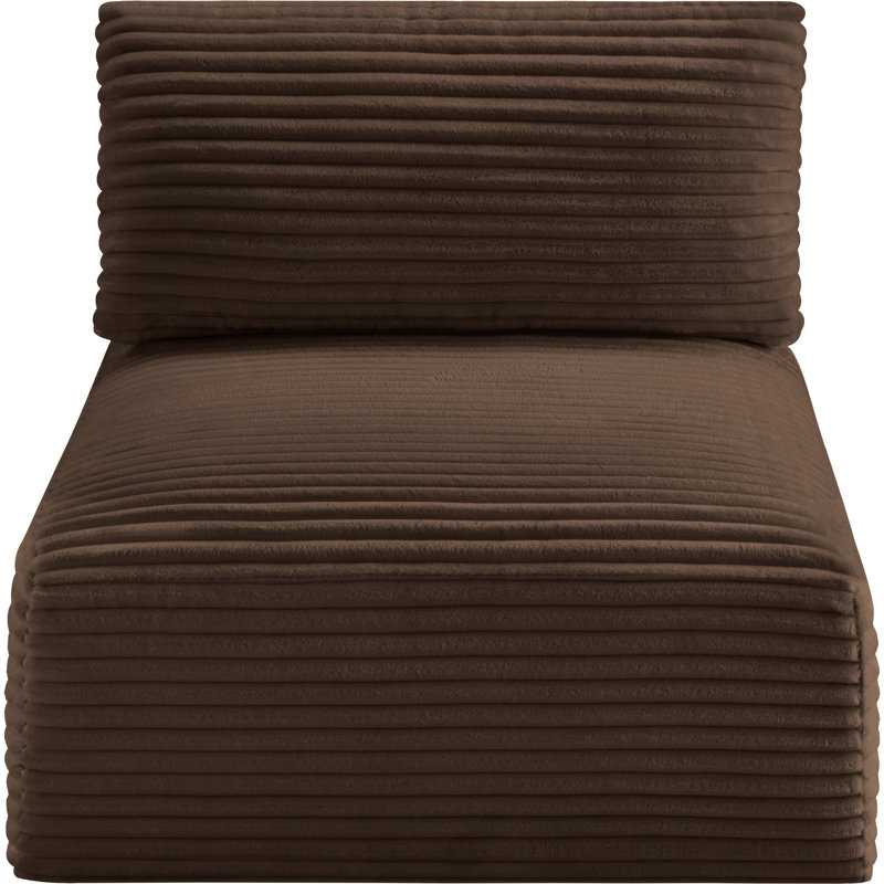 Fauteuil en velours côtelé Carmean Performance, Velours côtelé brun