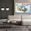 «Epic Graffiti» «Canada Map» par Erin Clark, art mural sur toile, 60 po x 40 po