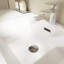 48 po X P 20 po P x 22 po Meuble-lavabo flottant simple H avec plateau en résine blanc brillant-1704975022