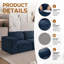 1 Seater Corduroy Sectional-599631086