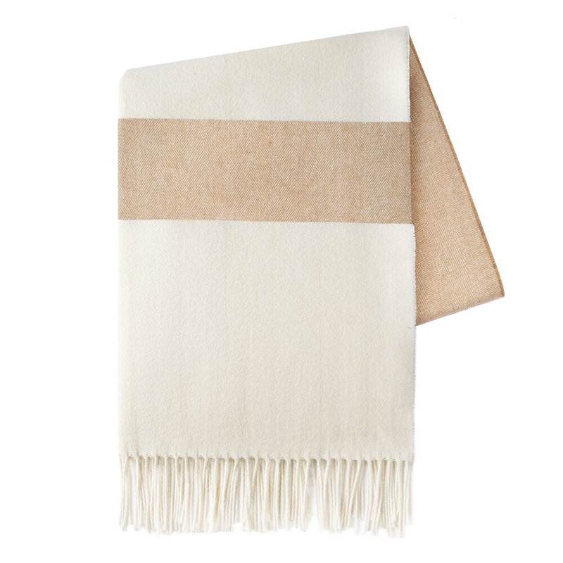 Jeté en mélange de coton Sydney, Caramel
