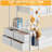  Duo Bunk Bed Twin Over Twin with Drawers,Hall Tree and Guardrail, Space Saving, No Box Spring Needed-925824247