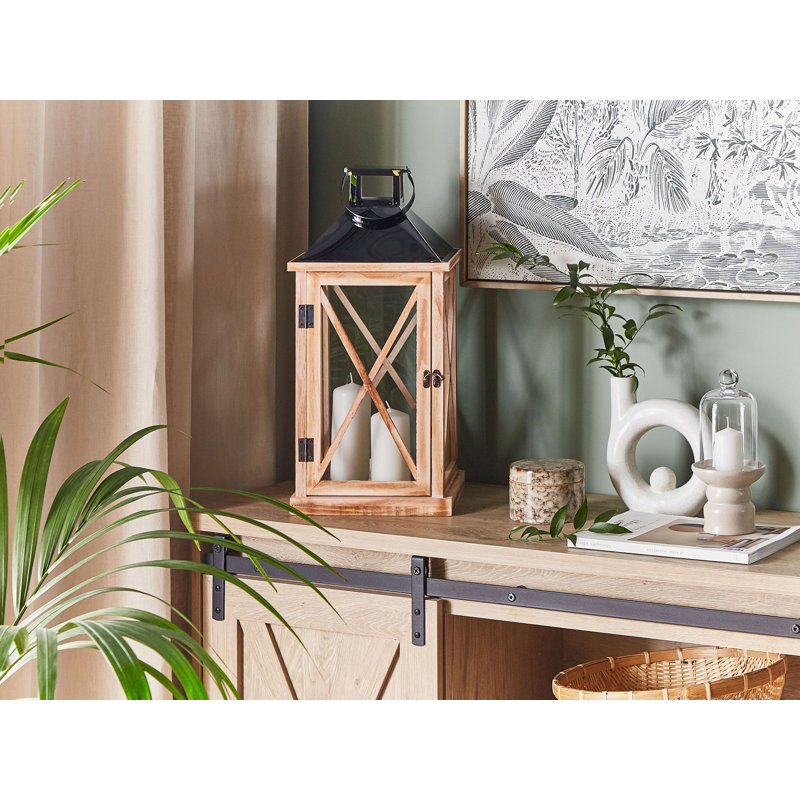 Wood Tabletop Lantern