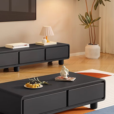 Simple coffee table TV cabinet combination